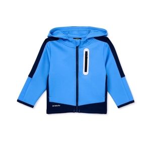 NWT  ATHLETIC WORKS BOYS BLUE/BLACK ZIP-UP JACKET W/ HOODIE